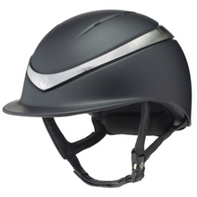 Load image into Gallery viewer, Charles Owen Halo Round Fit Helmet - Black/Platinum
