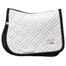 Load image into Gallery viewer, Equestrian Stockholm Jump Saddle Pad - Modern White Dark Ocean
