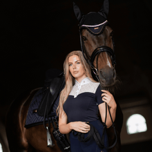 Load image into Gallery viewer, Equestrian Stockholm Dressage Pad - Modern Dark Ocean
