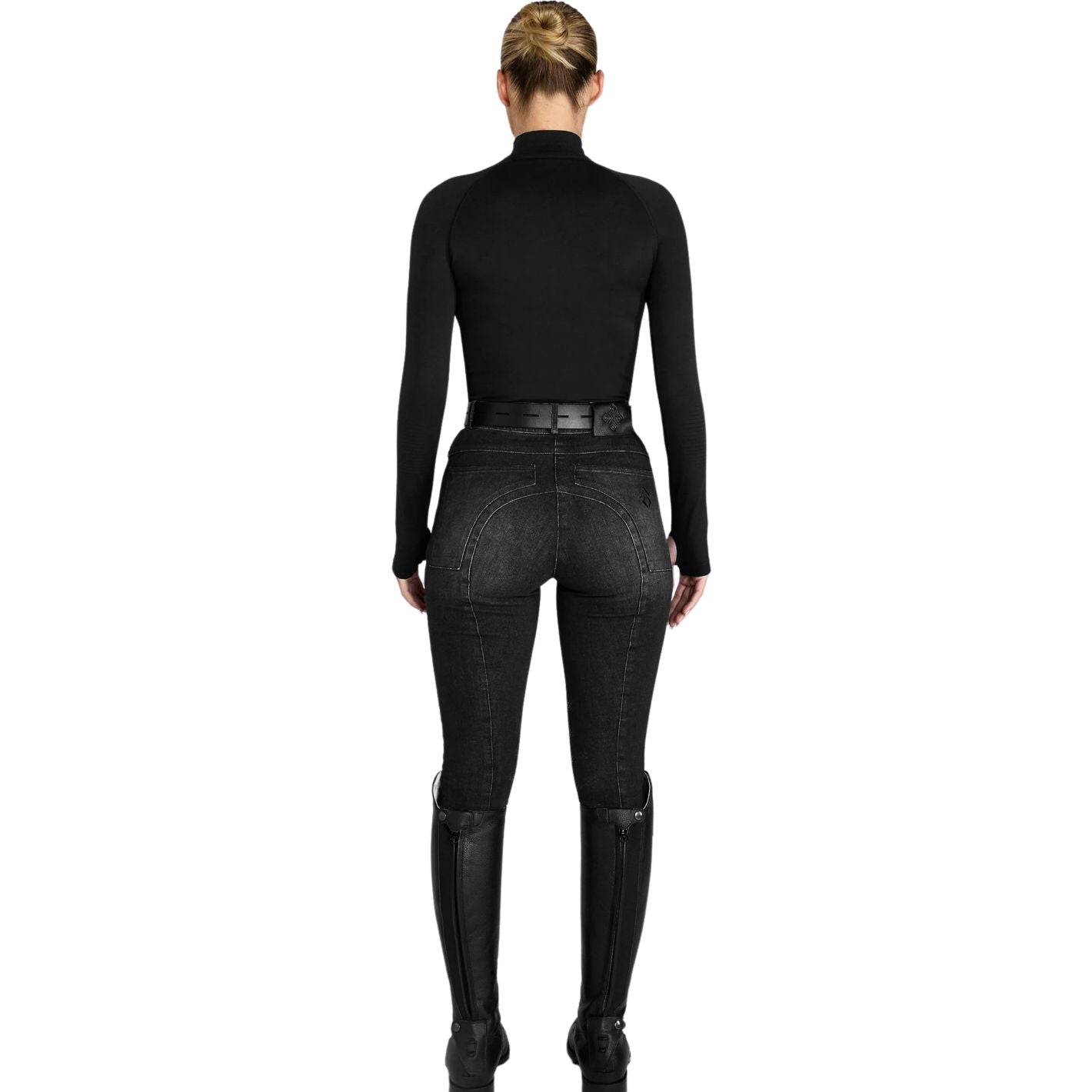 Aztec Diamond Premium Denim Breeches - Black