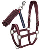 Tommy Hilfiger Yale Shine Headcollar & Leadrope Set - Burgundy