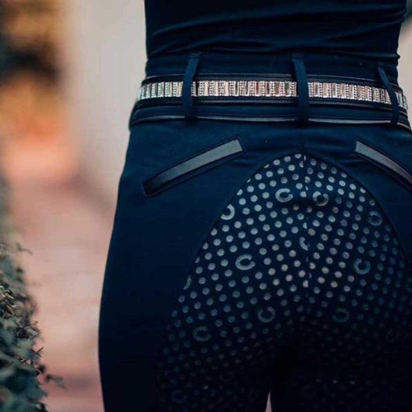 Equestrian Stockholm Thin Contest Belt - Black