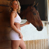 Derriere Equestrian Performance Padded Boy Short - White