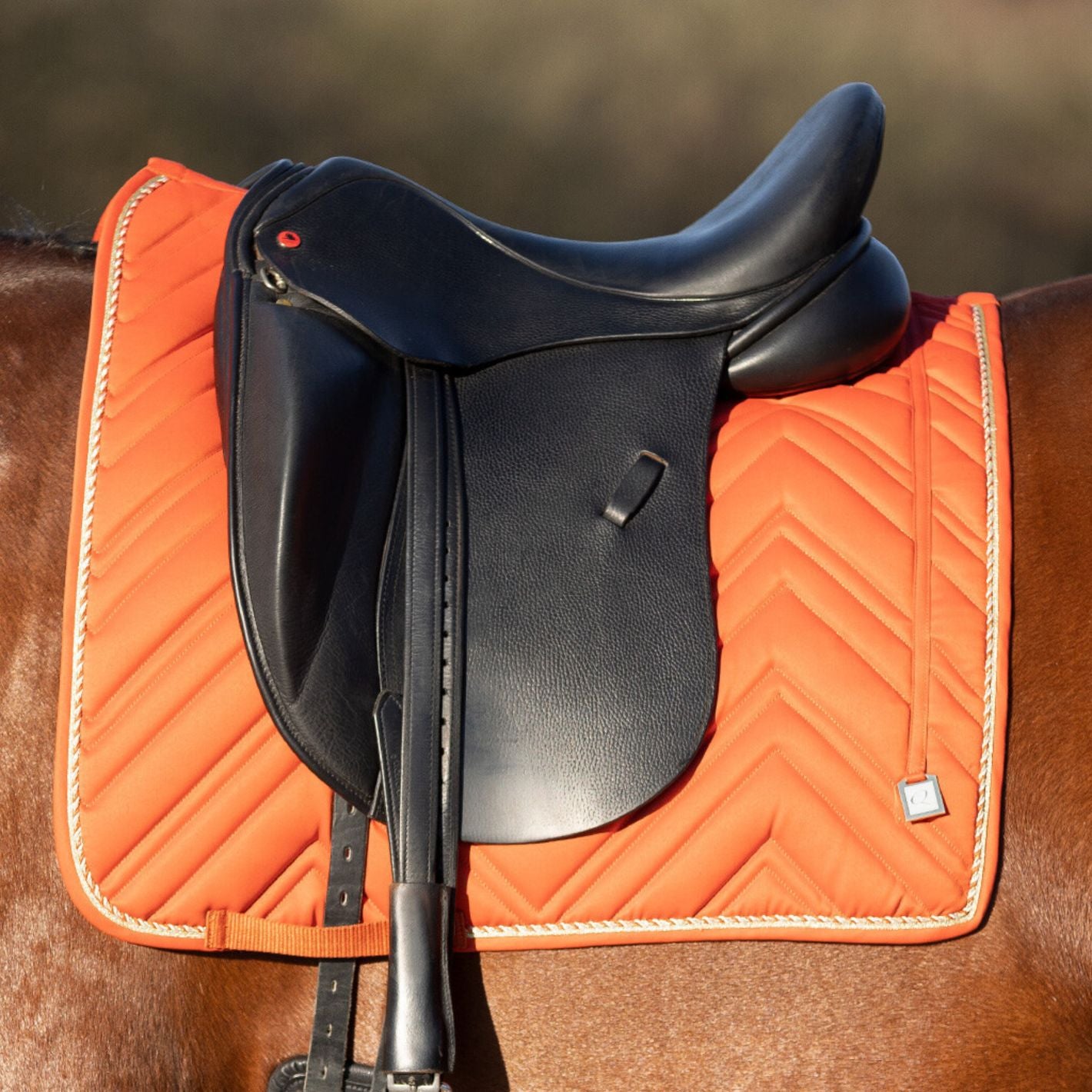 QHP Menton Dressage Pad - Amber Gold