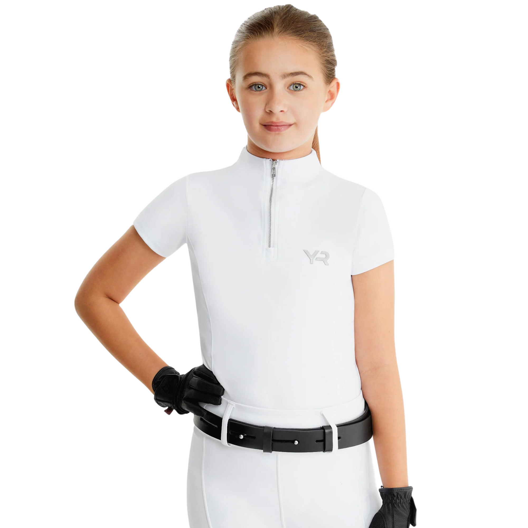 Aztec Diamond Short Sleeve Kids Base Layer - White