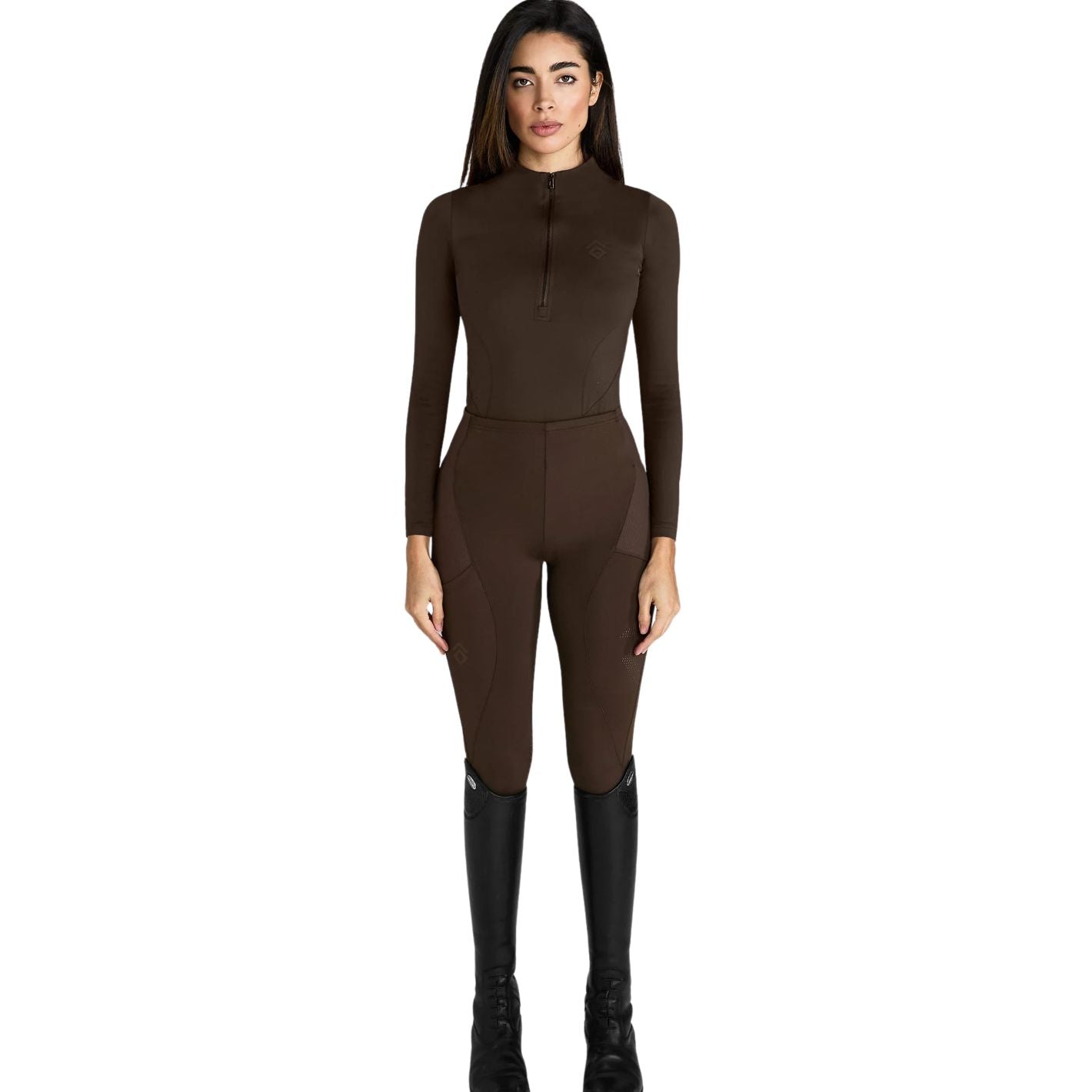 Aztec Diamond Core Leggings - Mocha
