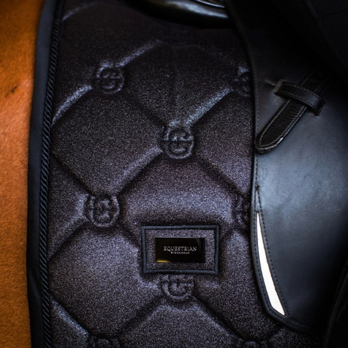 Equestrian Stockholm Dressage Pad - All Black Glimmer