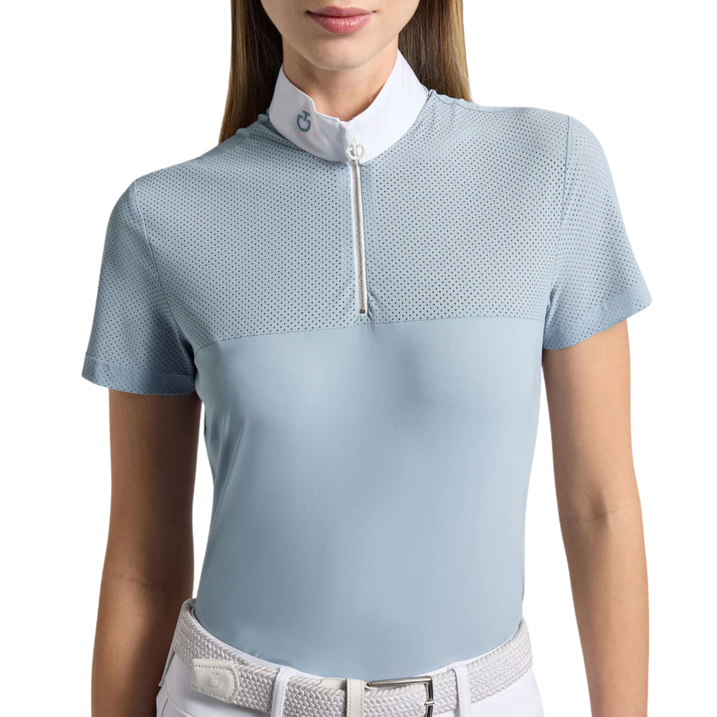 Cavalleria Toscana Technical Competition Shirt - Blue Fog