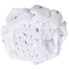 QHP Diamante Scrunchie with Hair Net - White