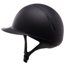 Load image into Gallery viewer, Samshield Miss Shield 2.0 Shadowmatt Helmet - Black Swarovski Jet Hematite
