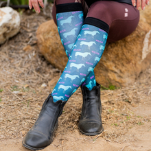 Load image into Gallery viewer, Dreamers &amp; Schemers Boot Socks - Neigh
