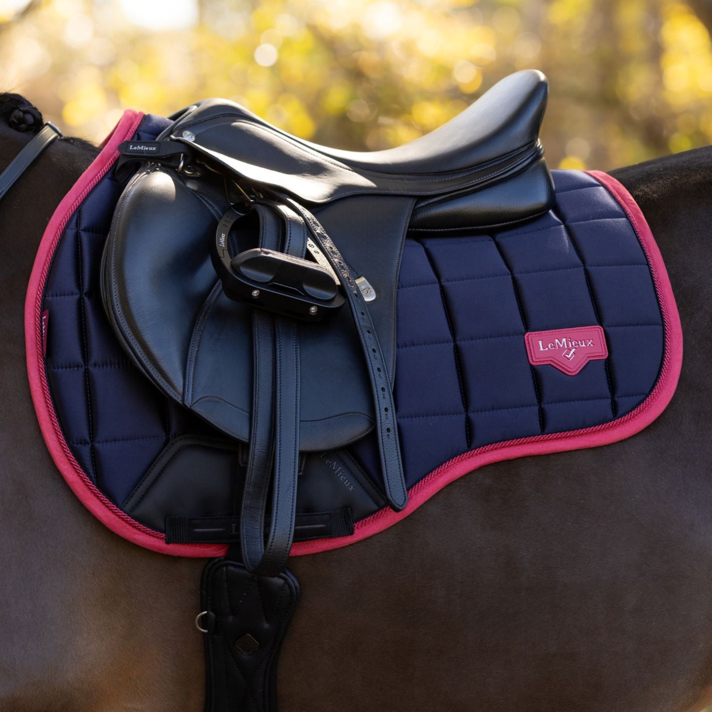 LeMieux Liore Jump Pad - Navy / Cranberry