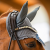 Equestrian Stockholm Ear Bonnet - Metallic Blue