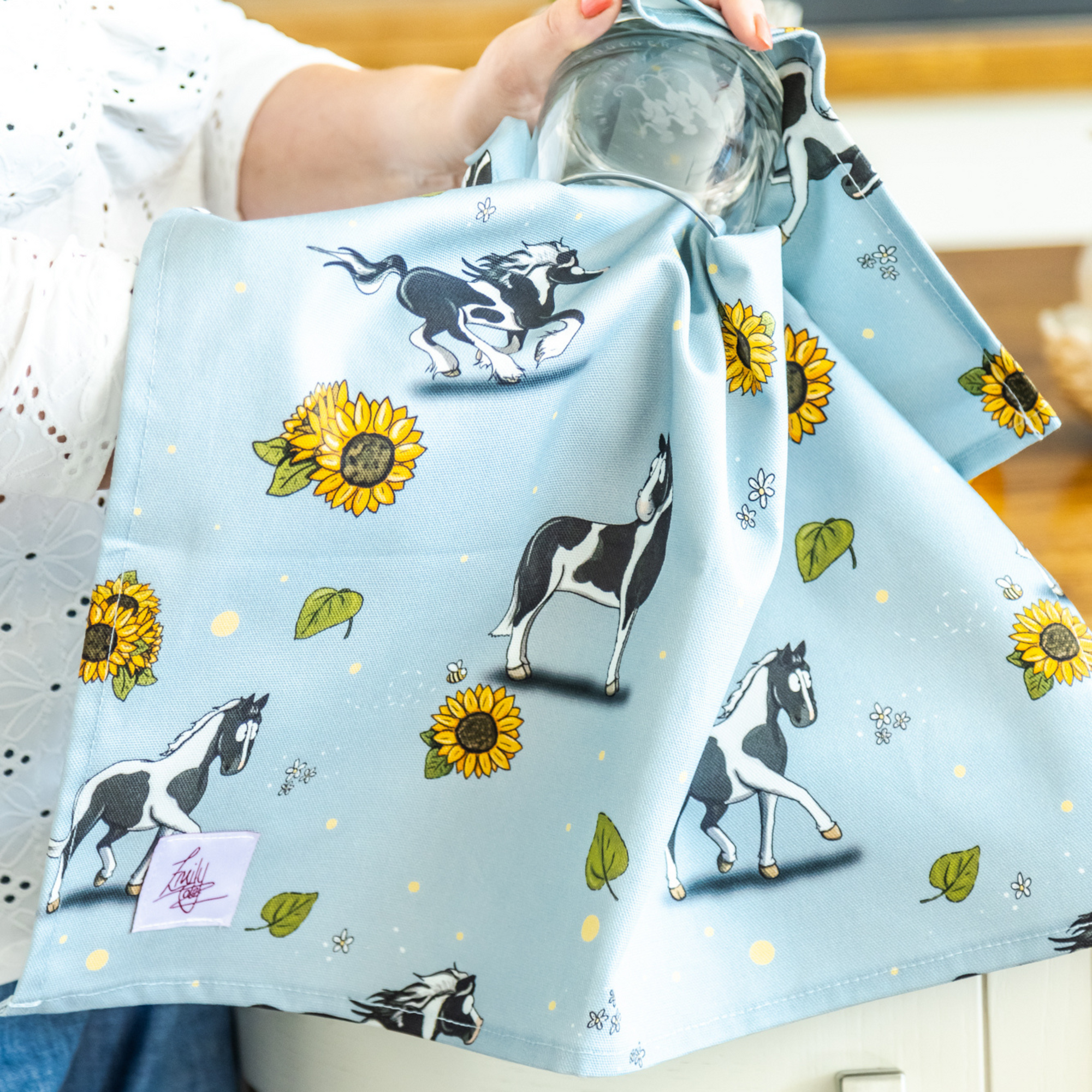 Emily Cole Tea Towel - Piebald