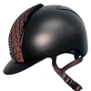 KEP Cromo 2.0 - Brown Glossy, Clear Swarovski Frame, Milano Velvet with Brown Chinstrap