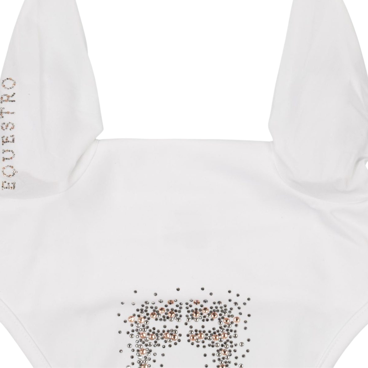 Equestro Rhinestone Bonnet - White