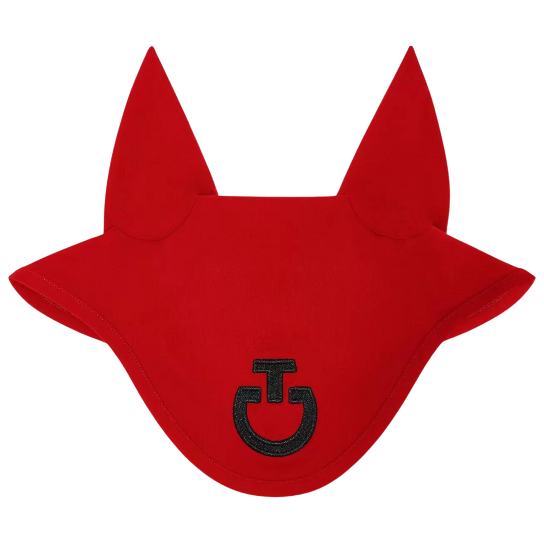 Cavalleria Toscana Glitter Jersey Ear Bonnet - Red