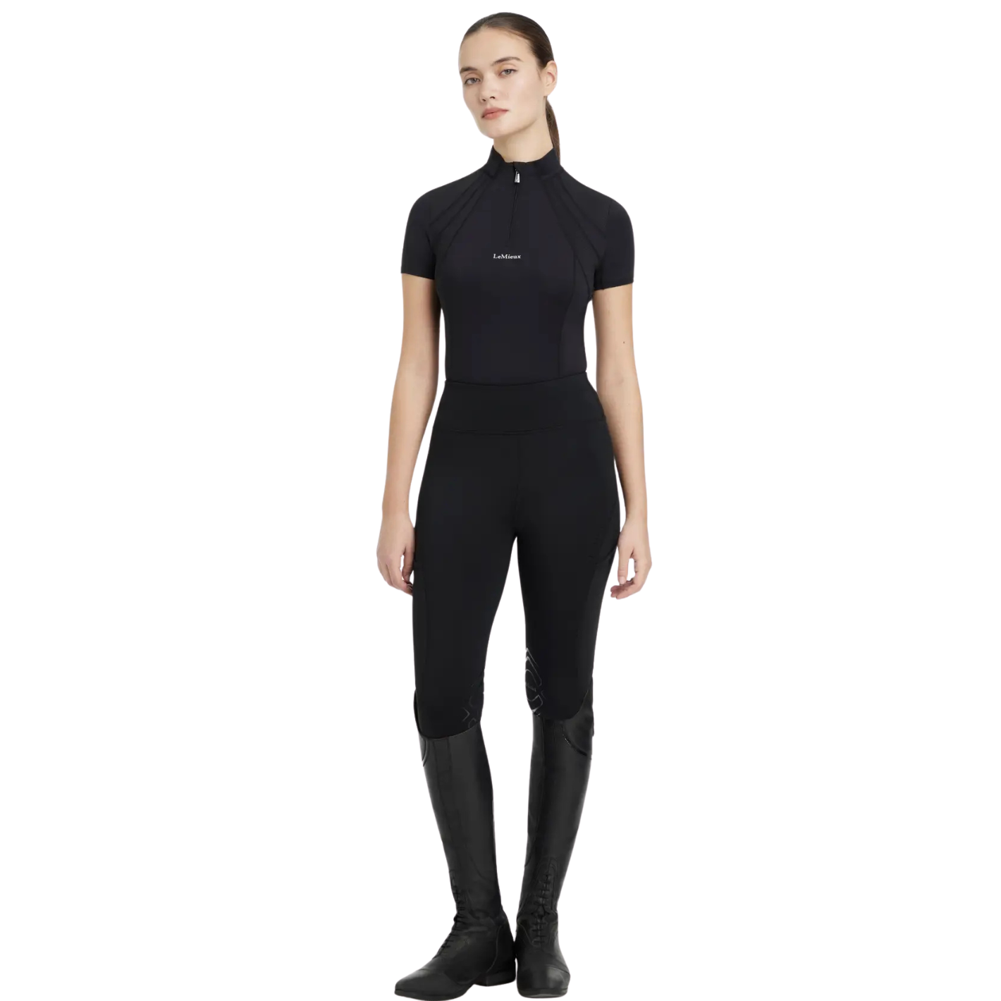 LeMieux Mia Mesh Short Sleeve Base Layer - Black