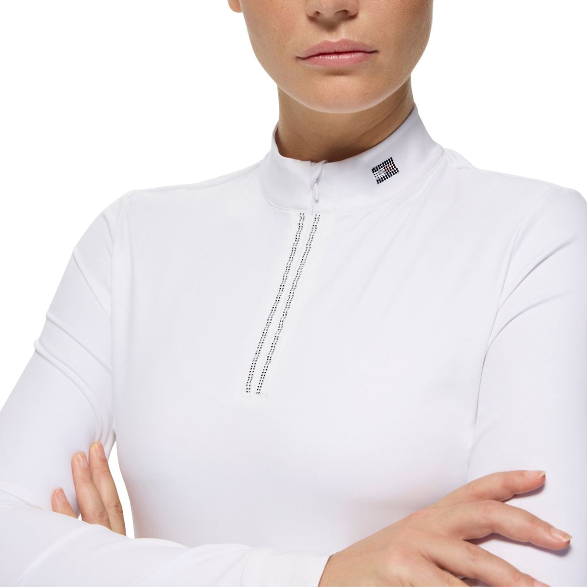 Tommy Hilfiger Monica Rhinestone Show Shirt - White