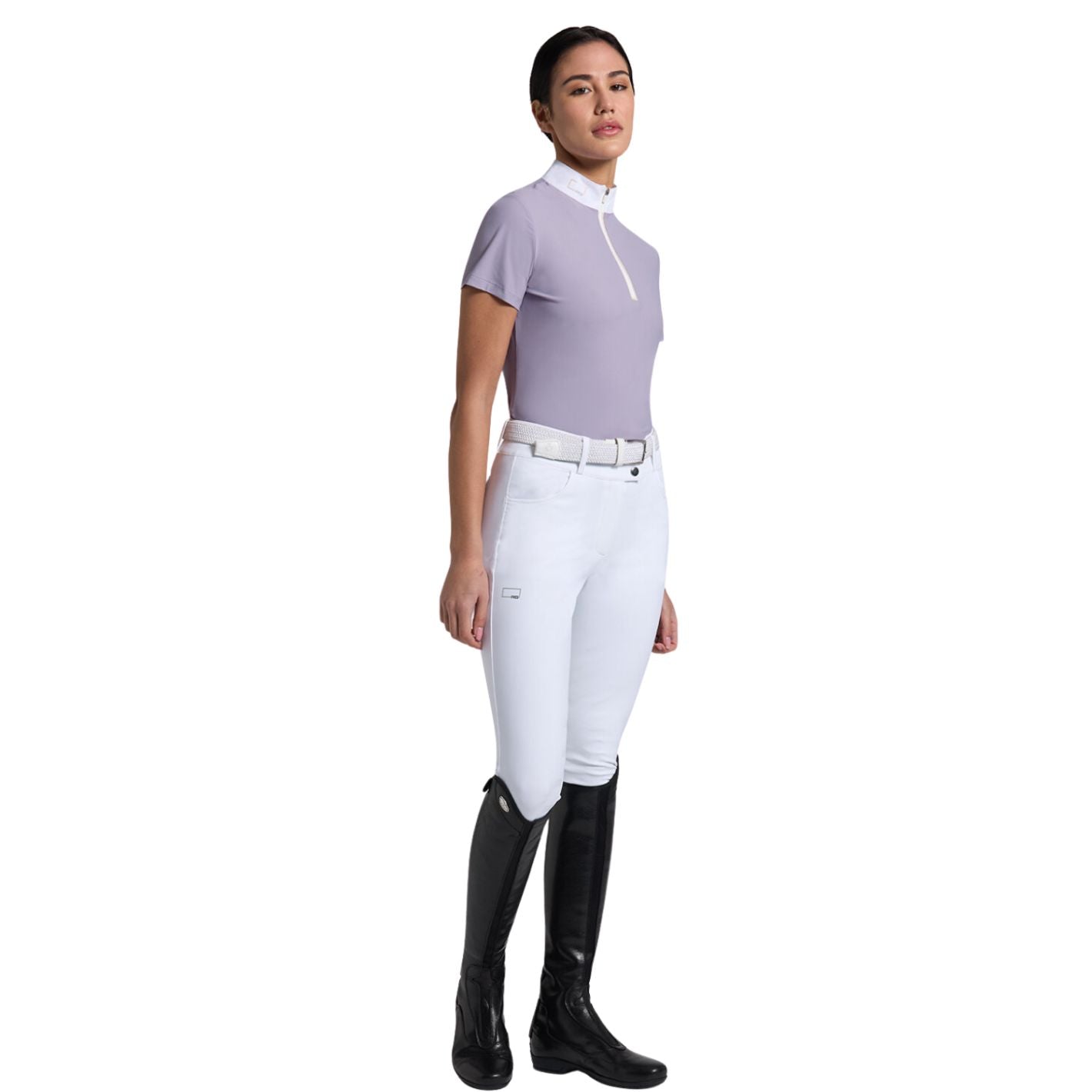 RG by Cavalleria Toscana Mesh & Jersey Short Sleeve Shirt - Wisteria