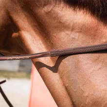 Load image into Gallery viewer, CWD Thin Rubber Grip Reins - Brown
