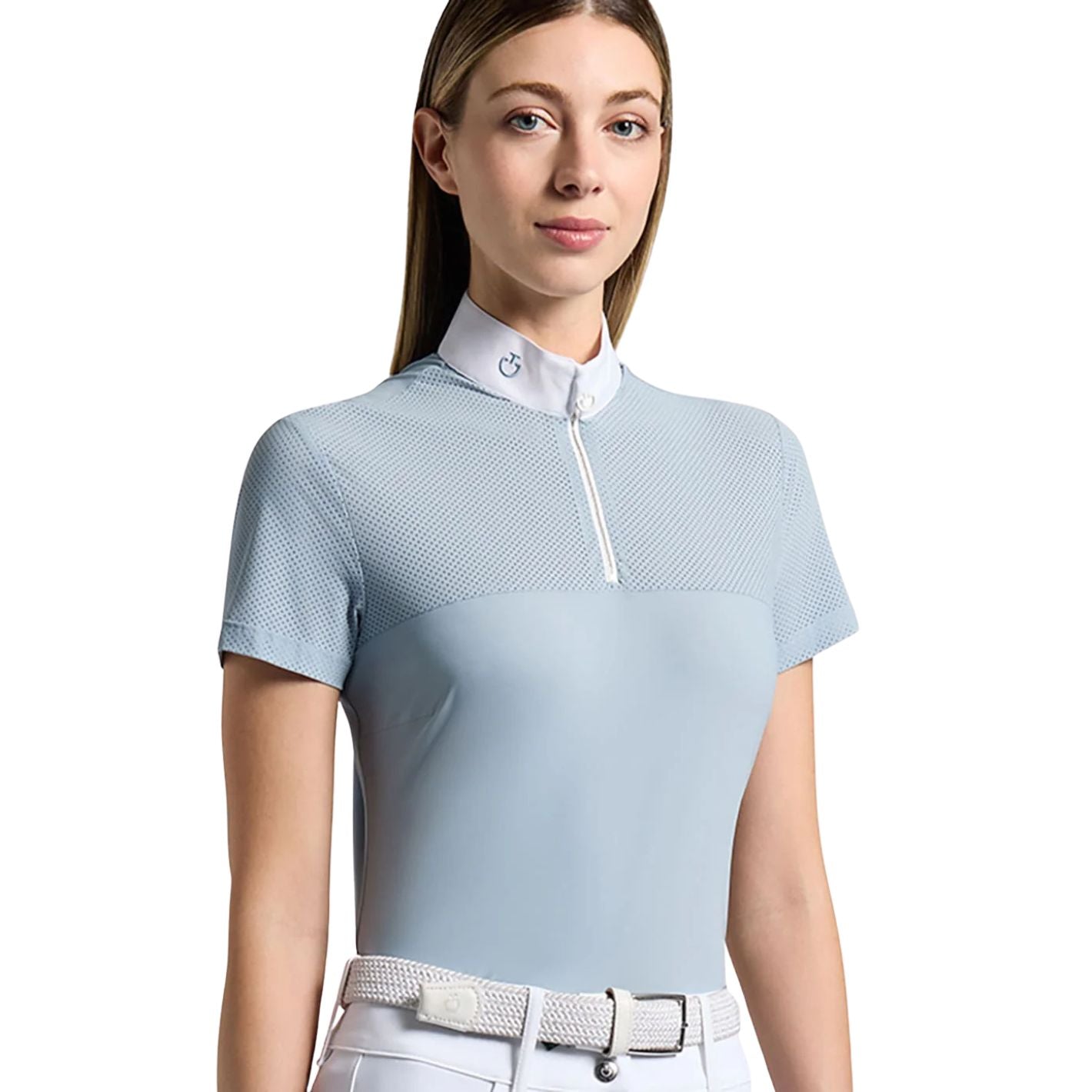 Cavalleria Toscana Technical Competition Shirt - Blue Fog