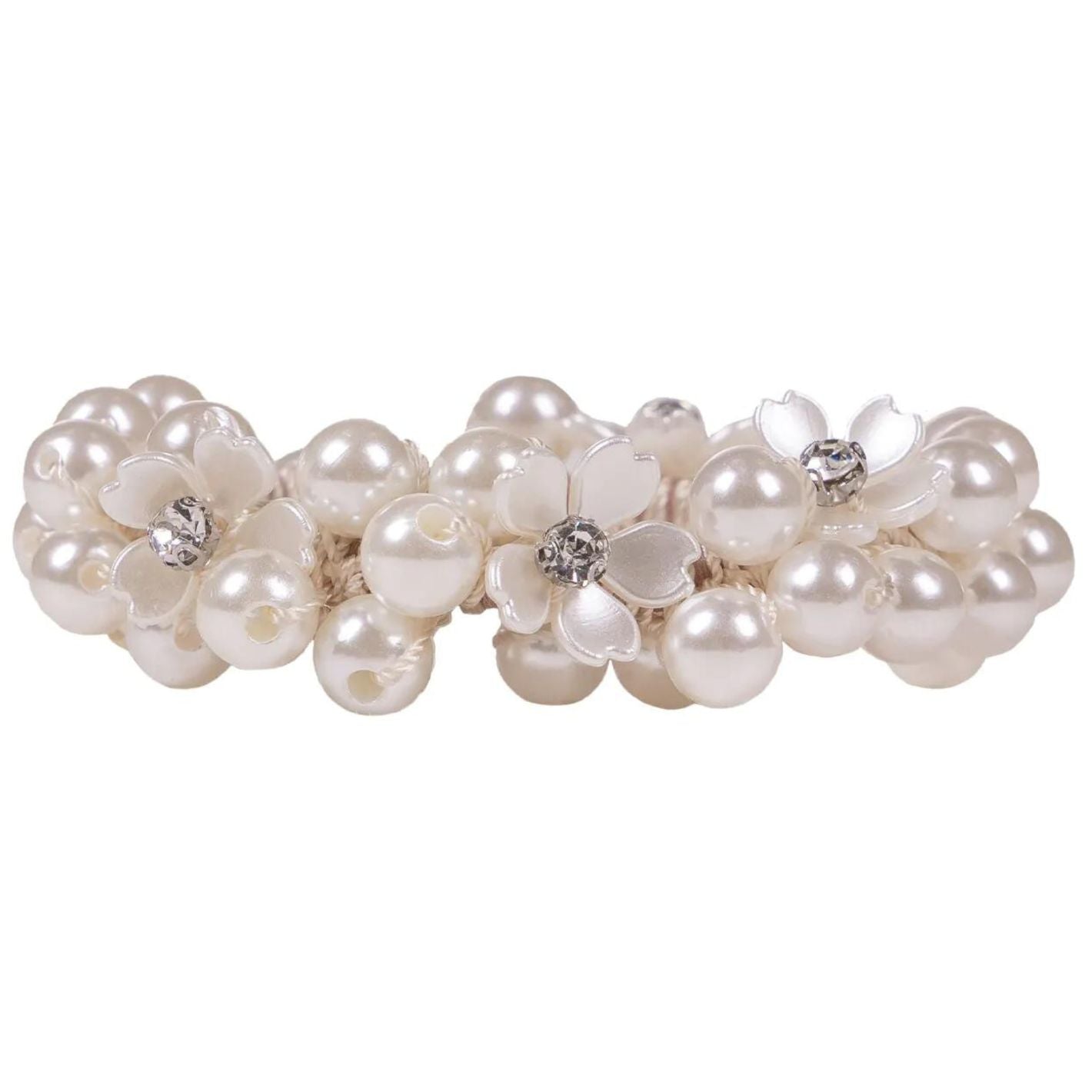 QHP Flower Scrunchie - White
