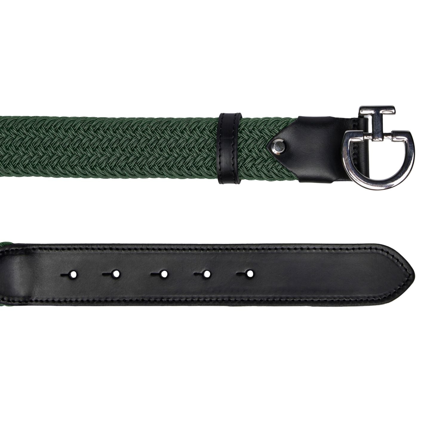 Cavalleria Toscana Ladies Elastic Belt - Jungle Green/Black