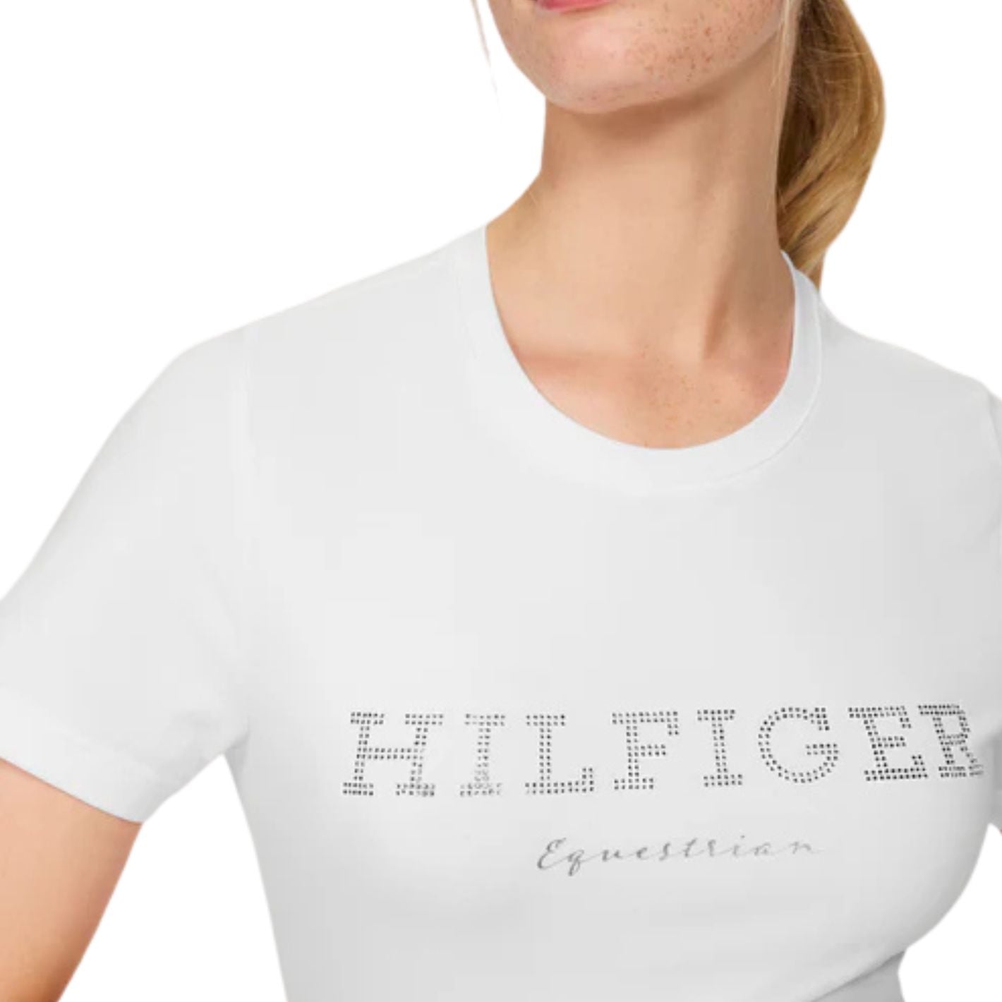 Tommy Hilfiger Belmont Rhinestone T-Shirt - White