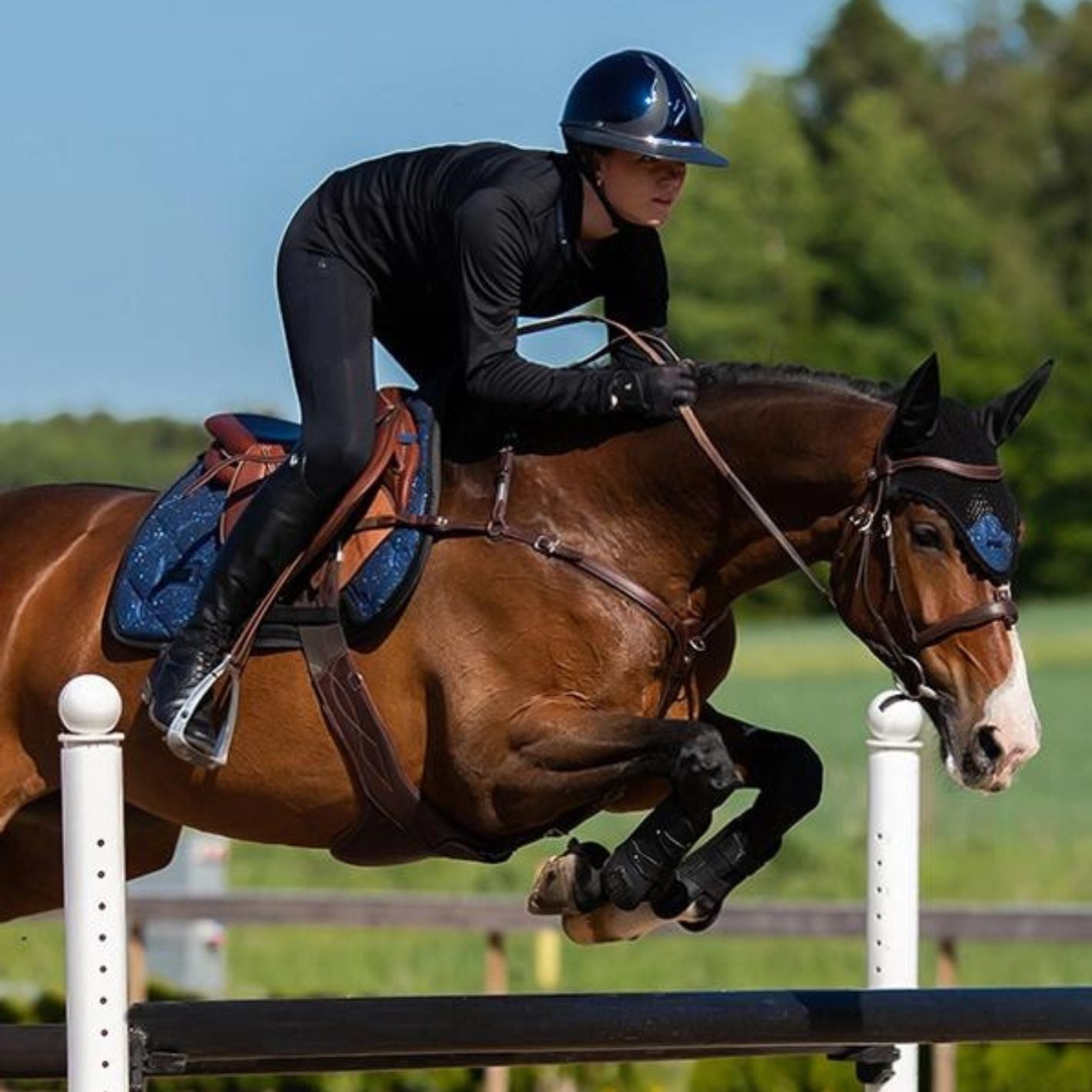 Equestrian Stockholm Ear Bonnet - Polar Night Glimmer