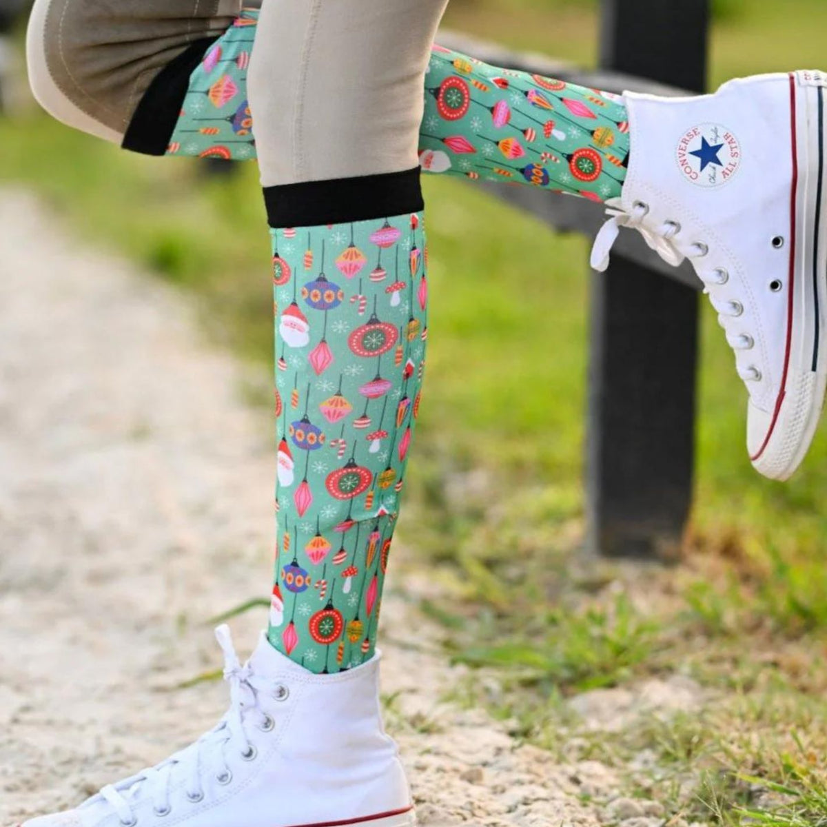 Dreamers & Schemers Boot Socks - Holiday Deck the Halls