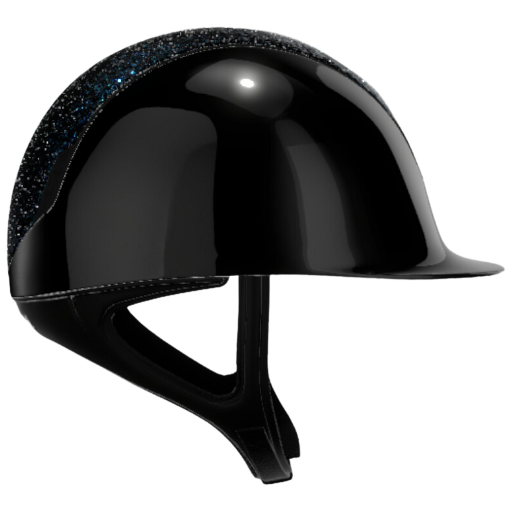 Samshield 2.0 Shadowglossy Helmet - Black Swarovski Summer Night Top, Crystal Fabric Blazon