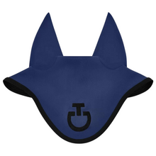 Load image into Gallery viewer, Cavalleria Toscana Light Weight Jersey Ear Bonnet - Royal Blue / Black
