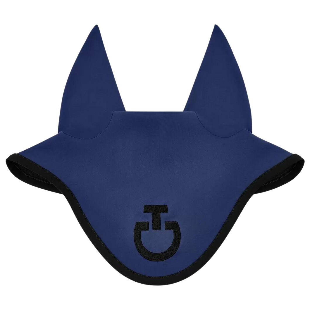 Cavalleria Toscana Light Weight Jersey Ear Bonnet - Royal Blue / Black