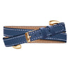 Dimacci Alba Double Wrap Bracelet - Navy / Gold