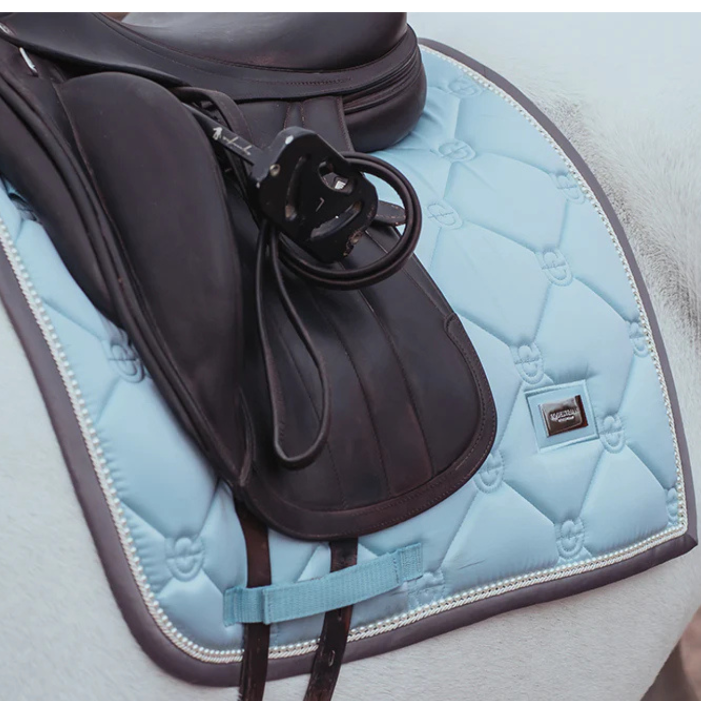 Equestrian Stockholm Dressage Pad - Ice Blue Pearl