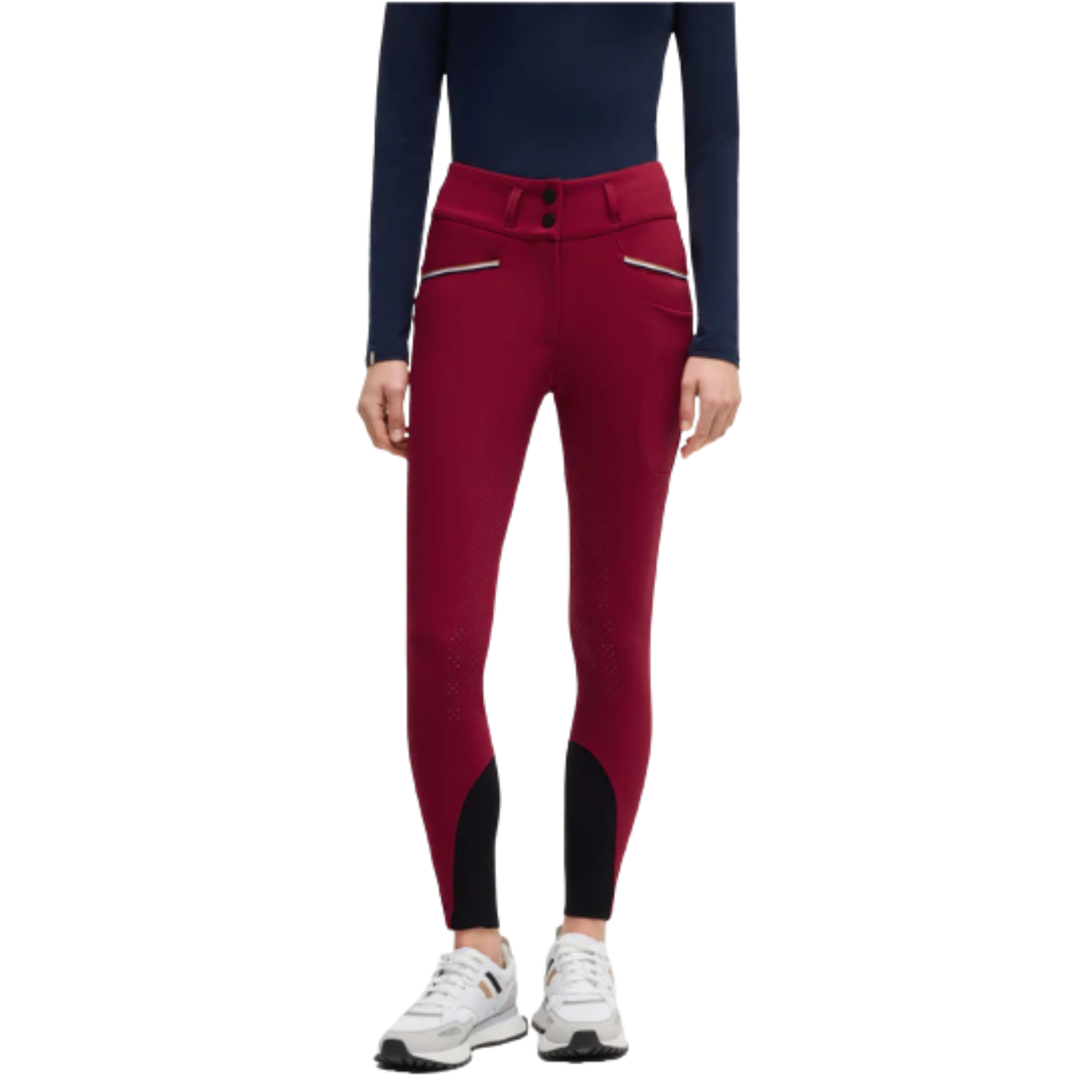 Boss Equestrian Hailey Full Grip High Waist Breeches - Red Dahlia