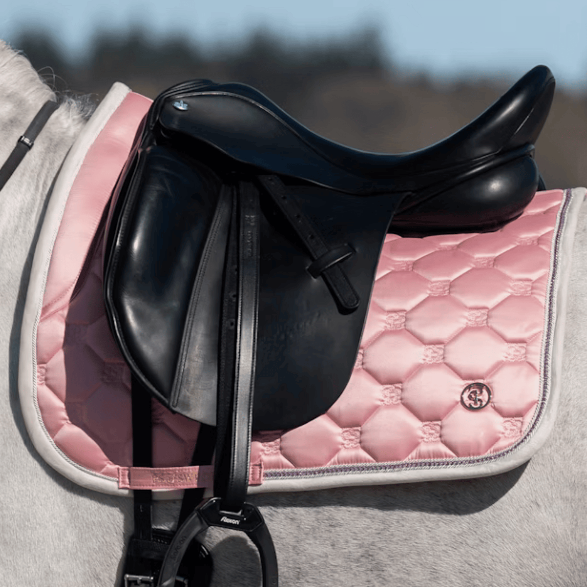 PS of Sweden Vintage Monogram Dressage Pad - Hortensia Pink