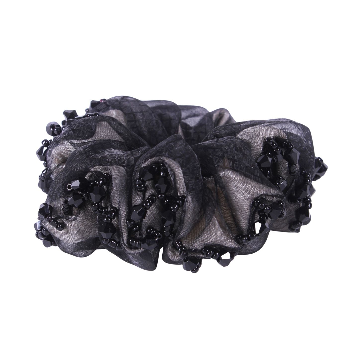 QHP Sparkle Hair Scrunchie - Black