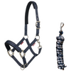 LeMieux Logo Headcollar & Leadrope Set - Navy