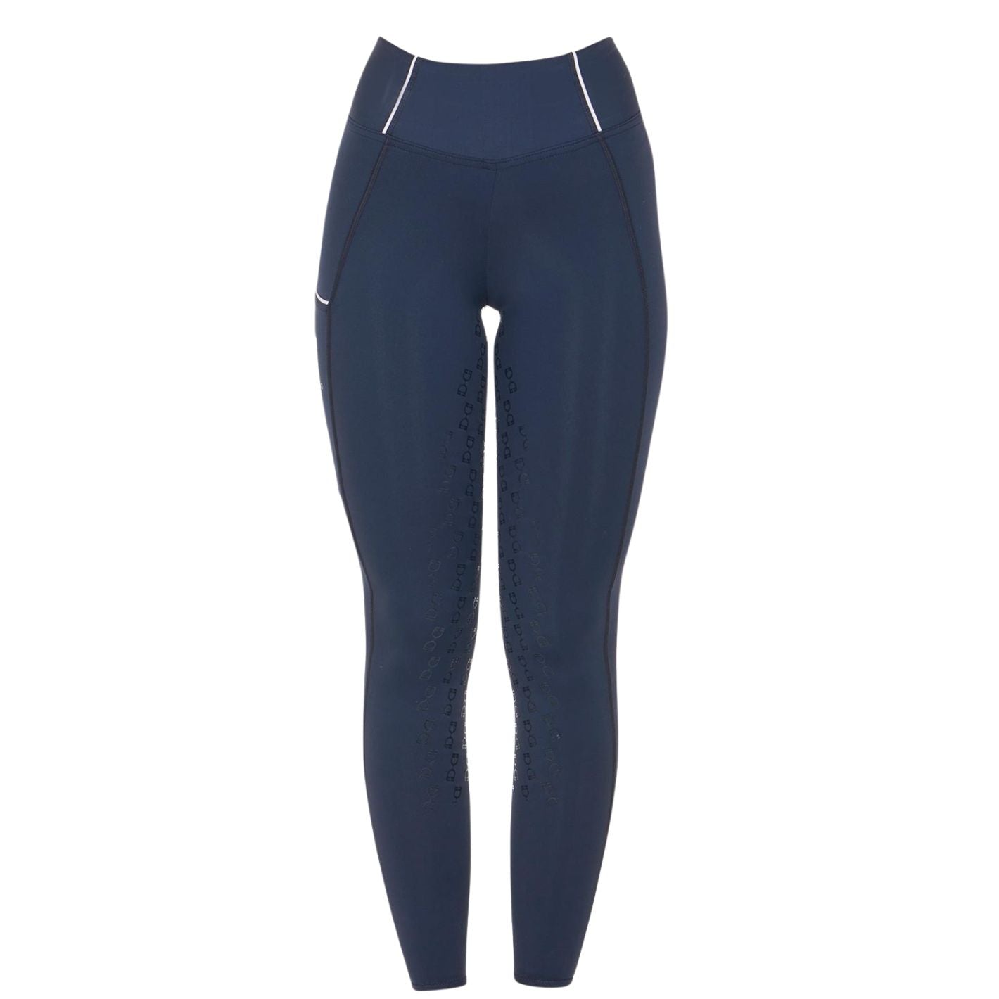 Equestro High Waist Leggings - Navy