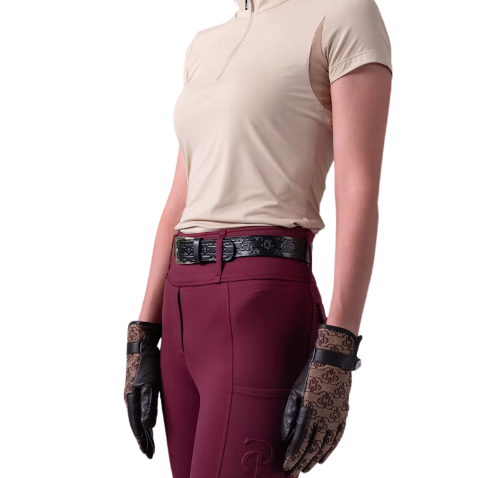 PS of Sweden Monogram Leather Belt - Black