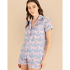 Ronner Blossomare Print Pajama Set - Ice Blue