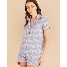 Load image into Gallery viewer, Ronner Blossomare Print Pajama Set - Ice Blue
