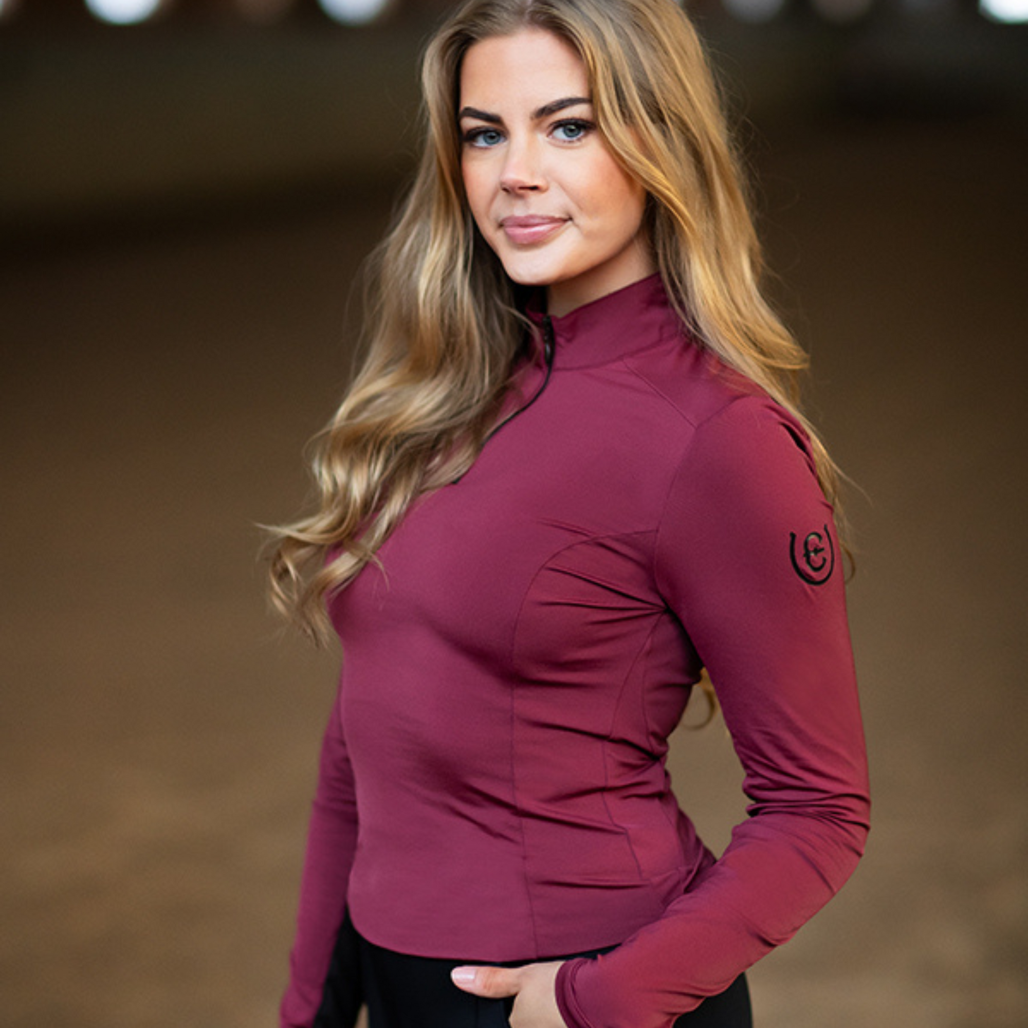 Equestrian Stockholm Air Breeze Top - Bordeaux