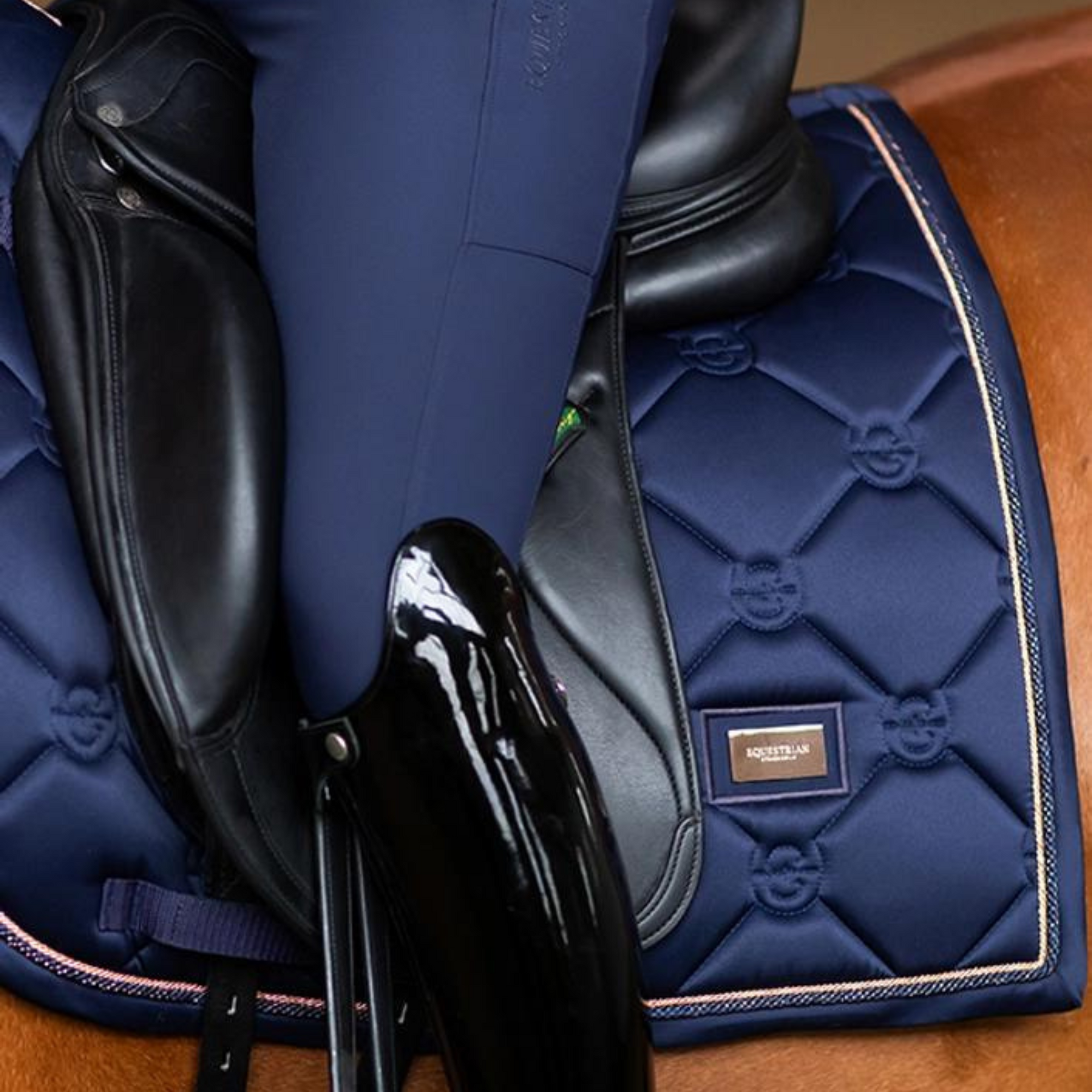 Equestrian Stockholm Dressage Pad - Lagoon Blush