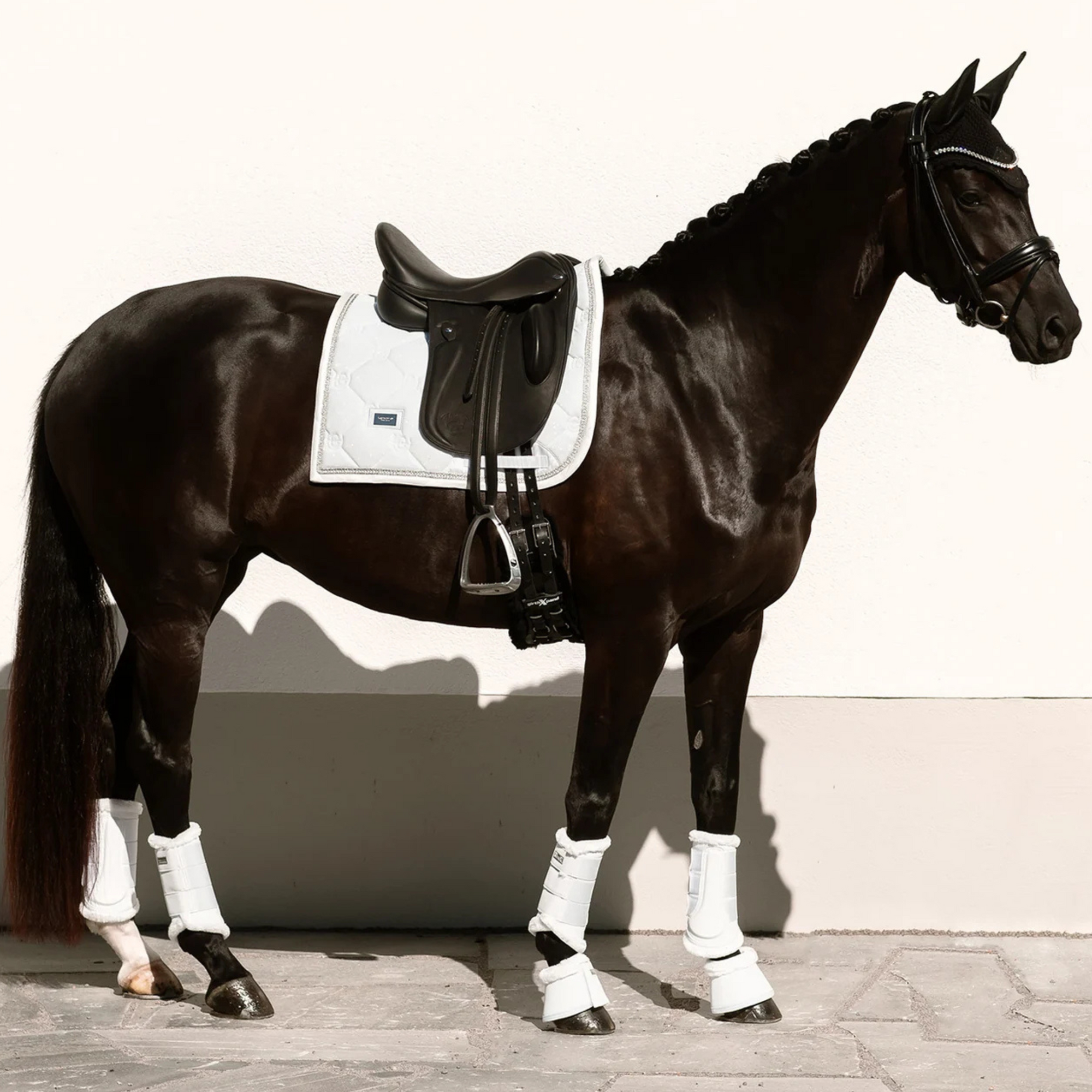 Equestrian Stockholm Dressage Pad - Timeless White Glimmer