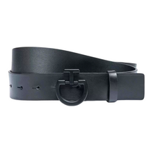 Load image into Gallery viewer, Cavalleria Toscana Ladies Embossed Leather Belt - Black
