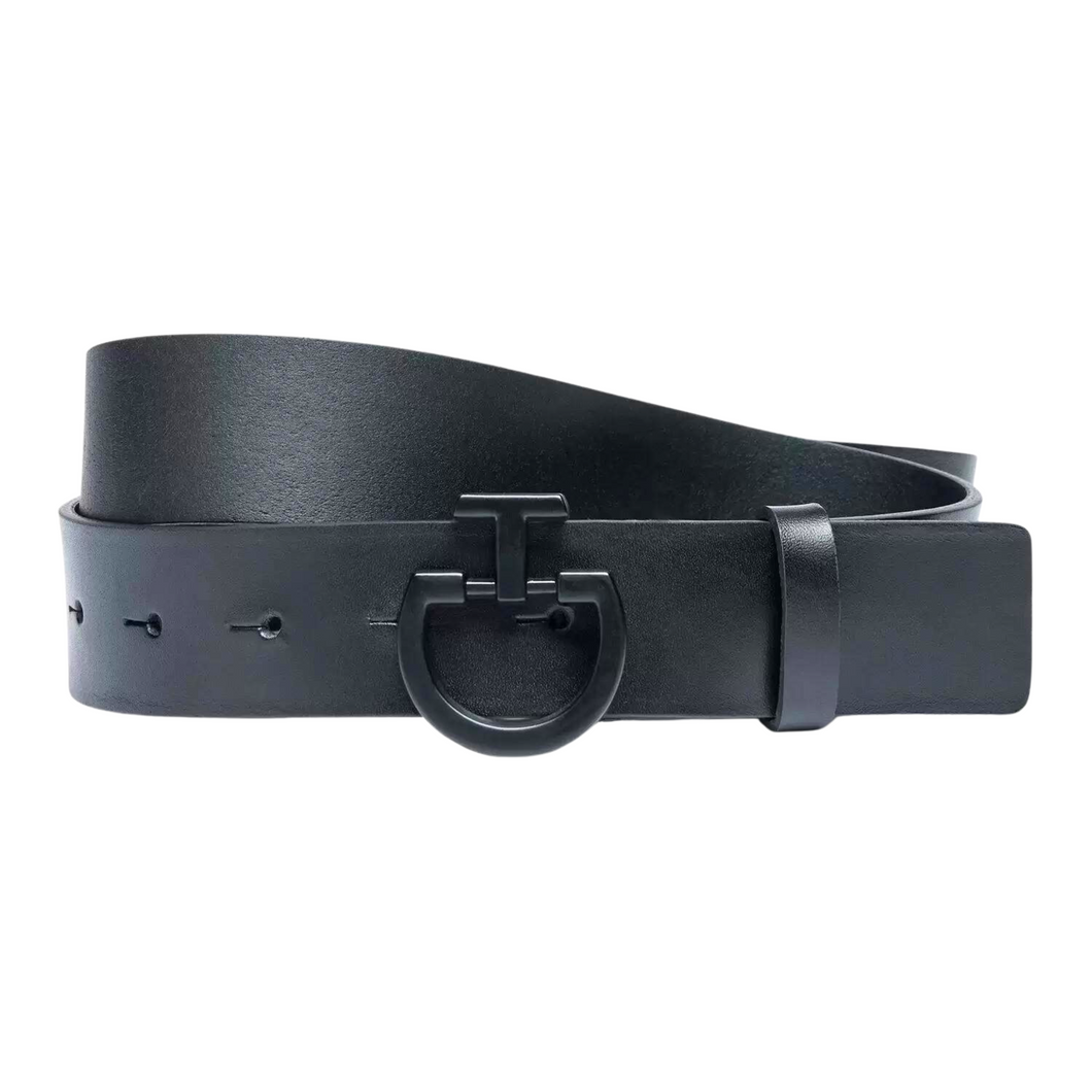 Cavalleria Toscana Ladies Embossed Leather Belt - Black
