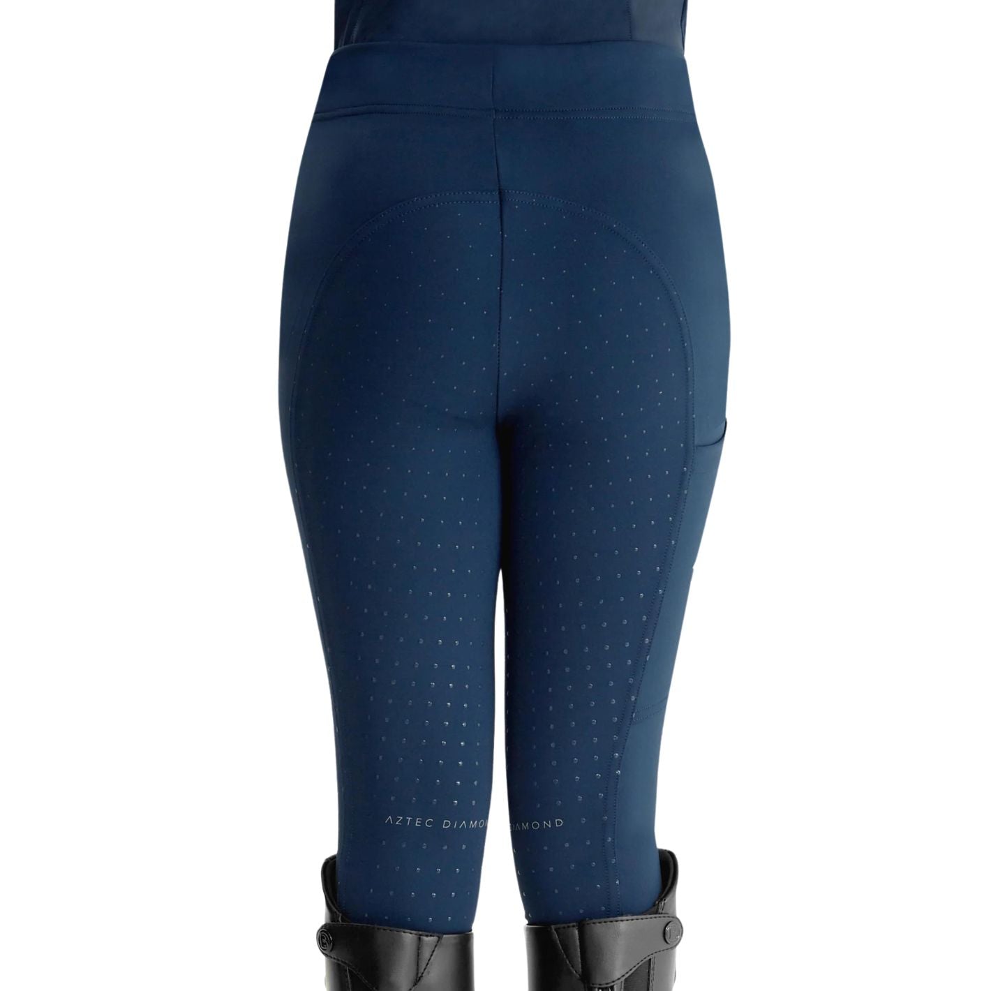 Aztec Diamond Kids Leggings - Navy